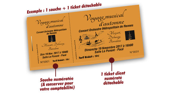 impression billet spectacle orchestre de Rennes