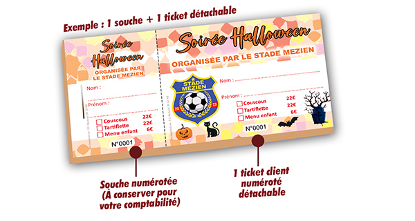 billetterie ticket repas halloween