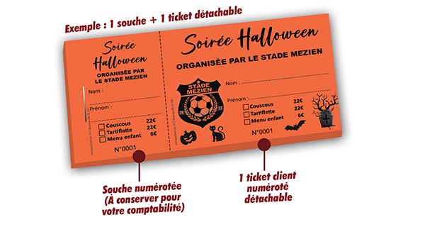 ticket repas soirée halloween