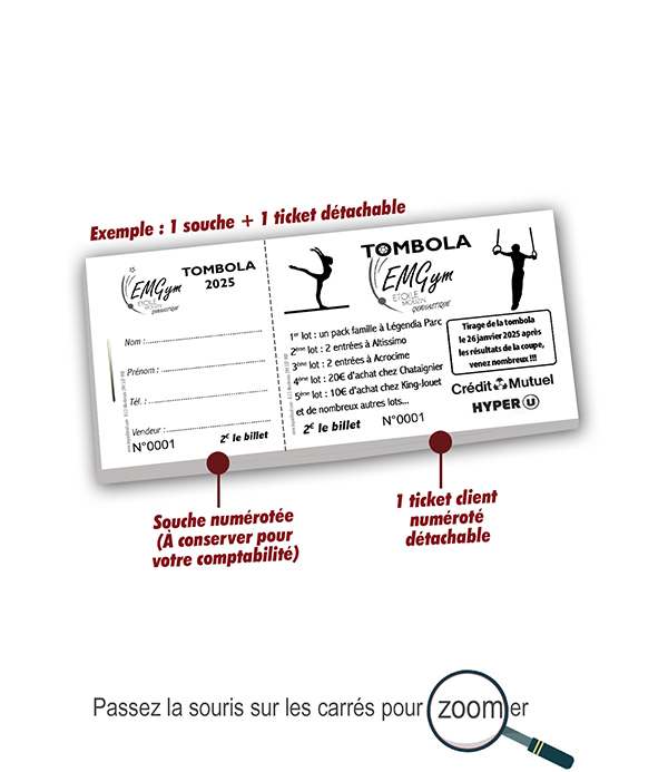 ticket tombola gymnastique