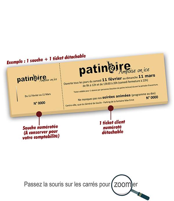 Ticket sport d'hiver patinoire