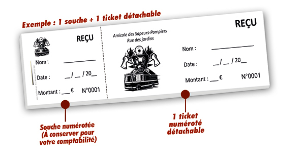 Ticket reçu pompiers