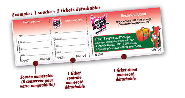 Ticket & billet de tombola personnalisé et pas cher à imprimer