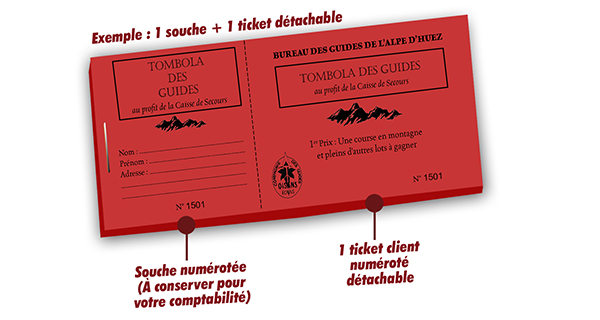 ticket tombola - Droite: faire part Gauche:coupon réponse