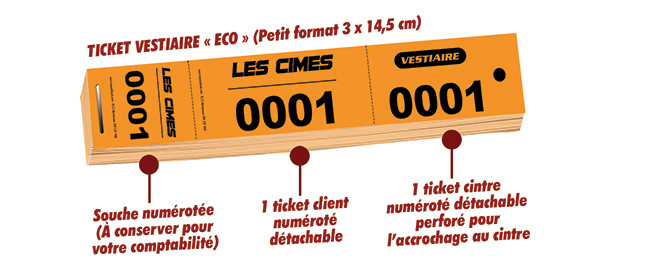 Tickets Vestiaires Carnets pas cher - Achat neuf et occasion