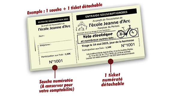 Ticket vestiaire / carnet de 50 - 1001 Fêtes