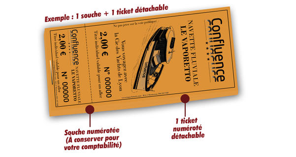 impression tickets navette fluviale Le Vaporetto